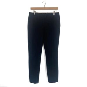 Lafayette 148 New York Black Mid-Rise Slim-Leg Workwear Pants Size Medium